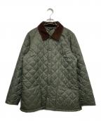 Barbourバブアー）の古着「キルティングパテッドジャケット」｜グリーン