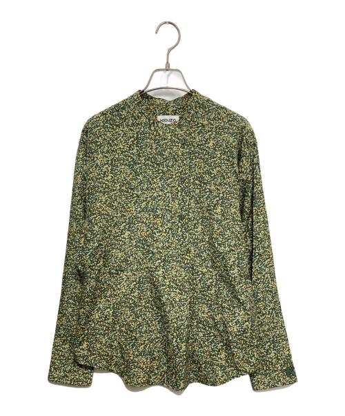 KENZO（ケンゾー）KENZO (ケンゾー) 総柄ブラウス グリーン サイズ:36の古着・服飾アイテム