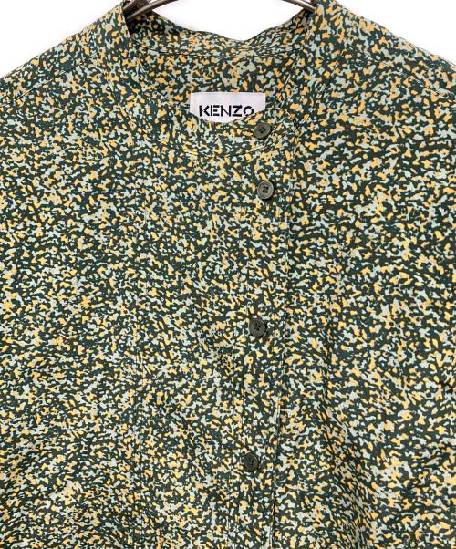 KENZO（ケンゾー）KENZO (ケンゾー) 総柄ブラウス グリーン サイズ:36の古着・服飾アイテム