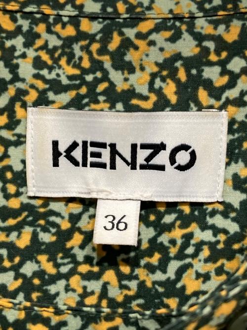 KENZO（ケンゾー）KENZO (ケンゾー) 総柄ブラウス グリーン サイズ:36の古着・服飾アイテム