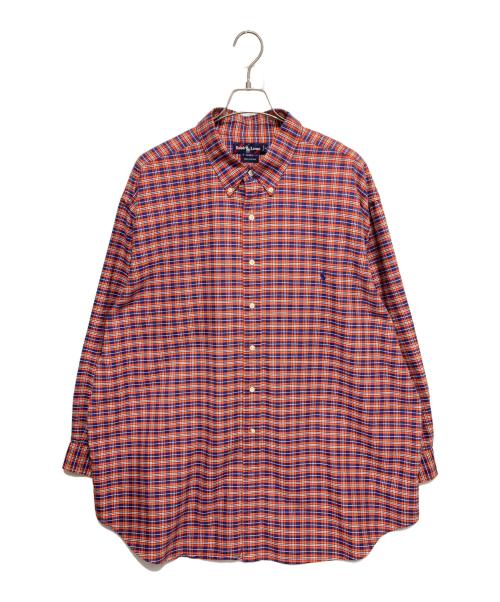 RALPH LAUREN（ラルフローレン）RALPH LAUREN (ラルフローレン) チェックシャツ オレンジ サイズ:3XBIGの古着・服飾アイテム