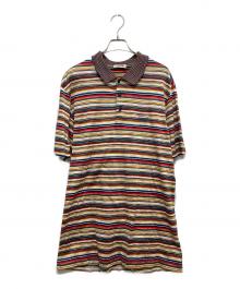 missoni sports（ミッソーニスポーツ）の古着「マルチボーダーポロシャツ」｜マルチカラー