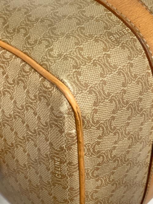 CELINE（セリーヌ）CELINE (セリーヌ) マカダムミニボストンバッグ ベージュの古着・服飾アイテム