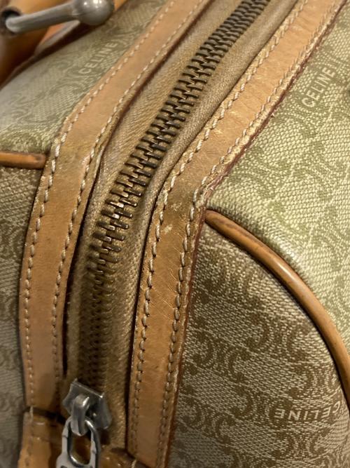 CELINE（セリーヌ）CELINE (セリーヌ) マカダムミニボストンバッグ ベージュの古着・服飾アイテム