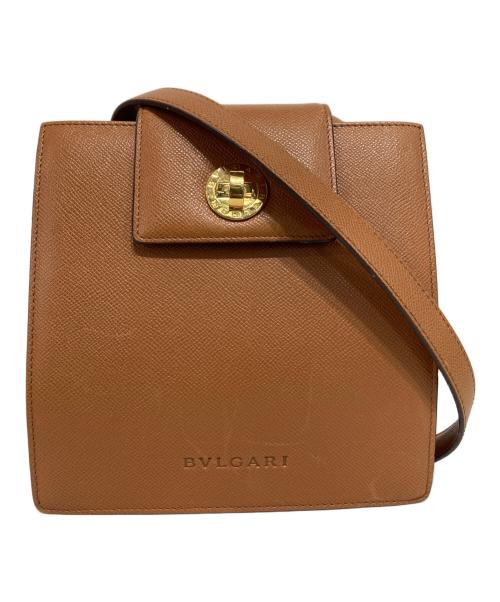 BVLGARI（ブルガリ）BVLGARI (ブルガリ) ターンロックショルダーバッグ ブラウンの古着・服飾アイテム