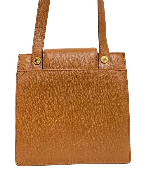 BVLGARI（ブルガリ）BVLGARI (ブルガリ) ターンロックショルダーバッグ ブラウンの古着・服飾アイテム