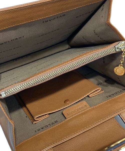BVLGARI（ブルガリ）BVLGARI (ブルガリ) ターンロックショルダーバッグ ブラウンの古着・服飾アイテム