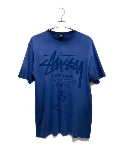 stussy（ステューシー）stussy (ステューシー) WORLD TOUR TEE ネイビー サイズ:Mの古着・服飾アイテム