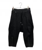 BYBORREバイボレ）の古着「Tapered Cropped Pants/テーパードクロップドパンツ」｜ブラック