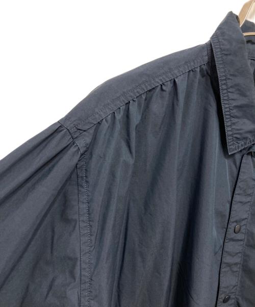 Porter Classic（ポータークラシック）Porter Classic (ポータークラシック) POPLIN Gathered JACKET/ポプリン ギャザーシャツ ジャケット ネイビー サイズ:3の古着・服飾アイテム