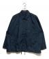 Porter Classic（ポータークラシック）の古着「POPLIN Gathered JACKET/ポプリン ギャザーシャツ ジャケット」｜ネイビー