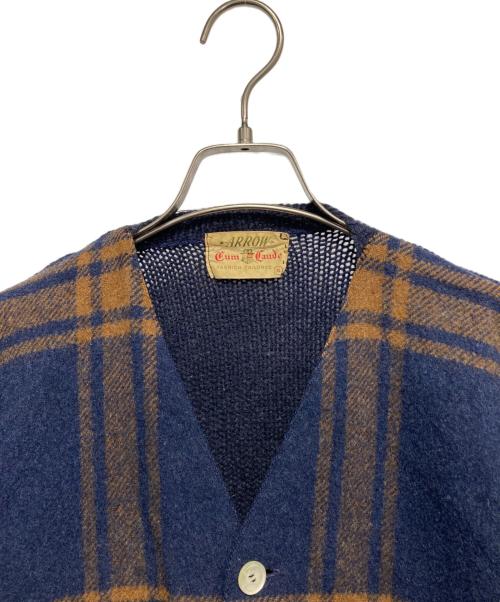 ARROW（アロー）ARROW (アロー) 60'sヴィンテージニットカーディガン ネイビー サイズ:Sの古着・服飾アイテム