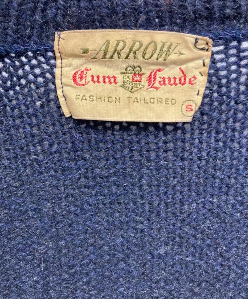 ARROW（アロー）ARROW (アロー) 60'sヴィンテージニットカーディガン ネイビー サイズ:Sの古着・服飾アイテム