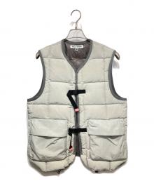 HELLA GREEN（ヘラグリーン）の古着「Ripstop Nylon Down Vest」｜グレー