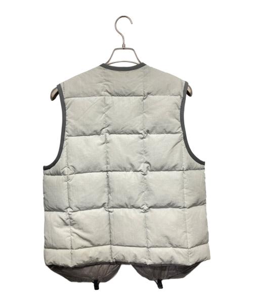 HELLA GREEN（ヘラグリーン）HELLA GREEN (ヘラグリーン) Ripstop Nylon Down Vest グレー サイズ:Lの古着・服飾アイテム