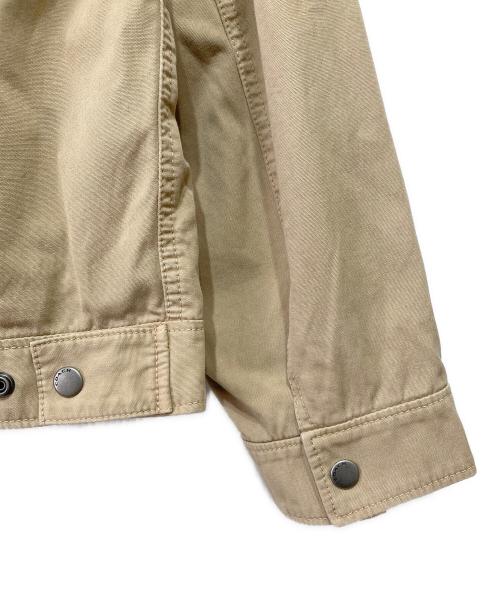 COACH（コーチ）COACH (コーチ) 襟レザーツイルワークジャケット ベージュ サイズ:Mの古着・服飾アイテム