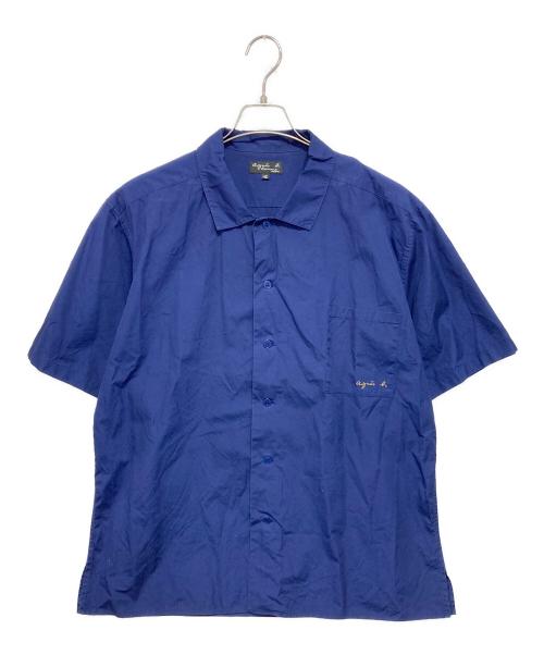 agnes b homme（アニエスベーオム）agnes b homme (アニエスベーオム) 半袖シャツ ネイビー サイズ:42の古着・服飾アイテム