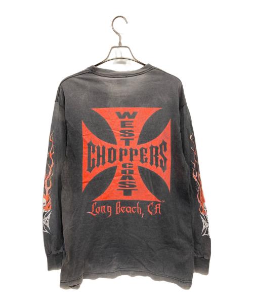 West Coast Choppers JESSE WHO（ウエストコーストチョッパーズ）West Coast Choppers JESSE WHO (ウエストコーストチョッパーズ) フレイムスカルプリントカットソー グレー サイズ:-の古着・服飾アイテム