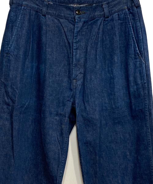 orSlow（オアスロウ）orSlow (オアスロウ) ツータックデニムワイドトラウザーズ インディゴ サイズ:Mの古着・服飾アイテム