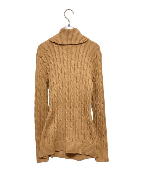 LAUREN RALPH LAUREN（ローレン ラルフ ローレン）LAUREN RALPH LAUREN (ローレン ラルフ ローレン) Buckled Cotton Sweater ベージュ サイズ:Mの古着・服飾アイテム