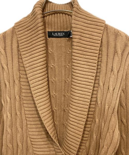 LAUREN RALPH LAUREN（ローレン ラルフ ローレン）LAUREN RALPH LAUREN (ローレン ラルフ ローレン) Buckled Cotton Sweater ベージュ サイズ:Mの古着・服飾アイテム