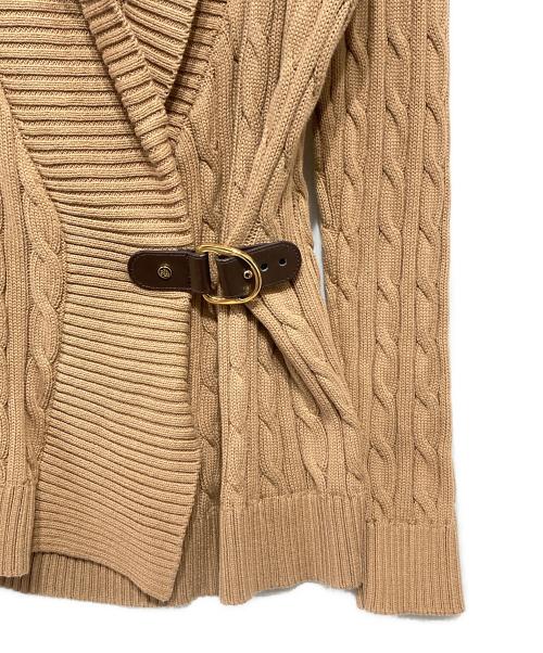 LAUREN RALPH LAUREN（ローレン ラルフ ローレン）LAUREN RALPH LAUREN (ローレン ラルフ ローレン) Buckled Cotton Sweater ベージュ サイズ:Mの古着・服飾アイテム