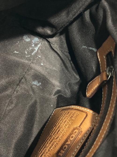 COACH（コーチ）COACH (コーチ) ミニシグネチャー ハンドバッグ ブラウンの古着・服飾アイテム