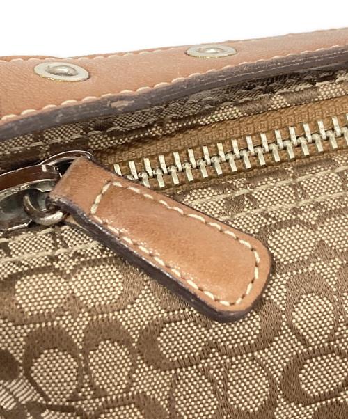 COACH（コーチ）COACH (コーチ) ミニシグネチャー ハンドバッグ ブラウンの古着・服飾アイテム