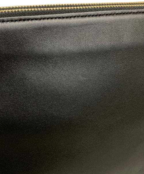 CELINE（セリーヌ）CELINE (セリーヌ) トリオラージレザーショルダーバッグ ブラックの古着・服飾アイテム