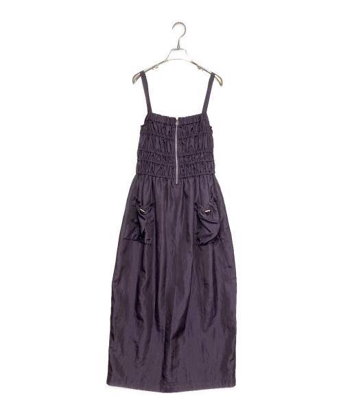 emmi atelier（エミアトリエ）emmi atelier (エミアトリエ) シャーリングワンピ―ス　13WFO242008 パープルの古着・服飾アイテム