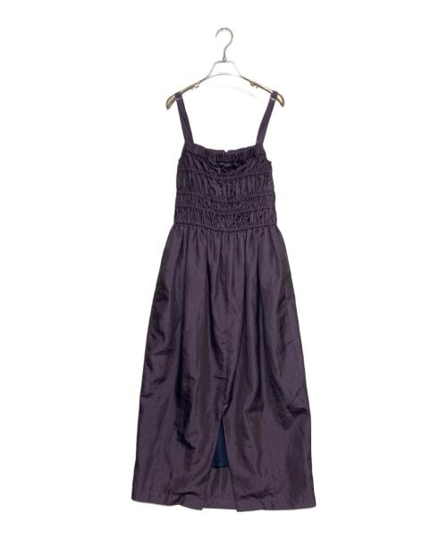 emmi atelier（エミアトリエ）emmi atelier (エミアトリエ) シャーリングワンピ―ス　13WFO242008 パープルの古着・服飾アイテム