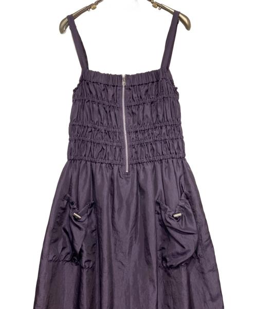 emmi atelier（エミアトリエ）emmi atelier (エミアトリエ) シャーリングワンピ―ス　13WFO242008 パープルの古着・服飾アイテム