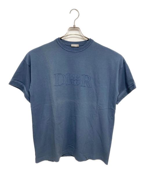 Dior（ディオール）Dior (ディオール) STONE ISLAND (ストーンアイランド) ロゴエンブロイダリーTシャツ　493J638A0554 ブルー サイズ:Ｓの古着・服飾アイテム