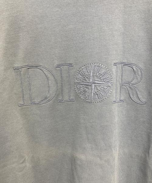 Dior（ディオール）Dior (ディオール) STONE ISLAND (ストーンアイランド) ロゴエンブロイダリーTシャツ　493J638A0554 ブルー サイズ:Ｓの古着・服飾アイテム