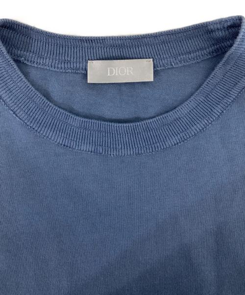 Dior（ディオール）Dior (ディオール) STONE ISLAND (ストーンアイランド) ロゴエンブロイダリーTシャツ　493J638A0554 ブルー サイズ:Ｓの古着・服飾アイテム