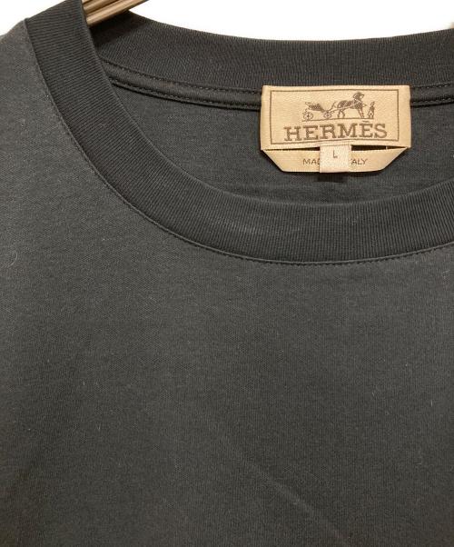 HERMES（エルメス）HERMES (エルメス) H’Cheval Tシャツ ネイビー サイズ:Ｌの古着・服飾アイテム