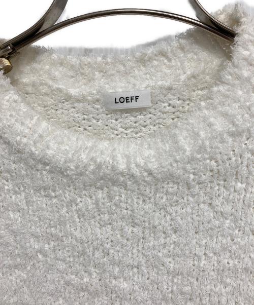 LOEFF（ロエフ）LOEFF (ロエフ) プードルクルーネックニット　8813-106-0043 ホワイト サイズ:-の古着・服飾アイテム