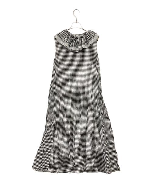 bulle de savon（ビュル デ サボン）bulle de savon (ビュル デ サボン) ノースリーブワンピース ブラック×ホワイト サイズ:Fの古着・服飾アイテム