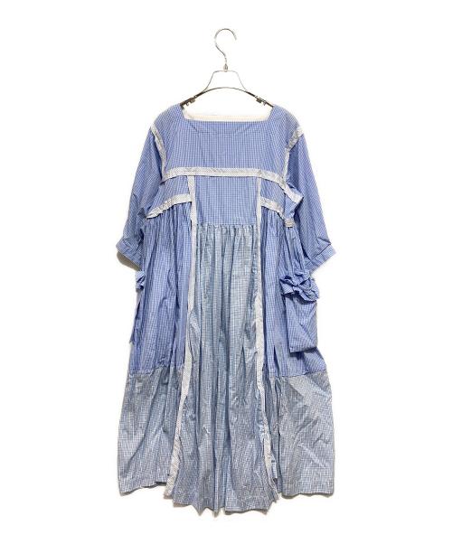 TAO COMME des GARCONS（タオ コムデギャルソン）TAO COMME des GARCONS (タオ コムデギャルソン) 切替ワンピース ブルー サイズ:Sの古着・服飾アイテム