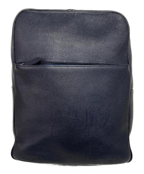 BARNEYS NEWYORK（バーニーズ・ニューヨーク）BARNEYS NEWYORK (バーニーズ・ニューヨーク) レザーリュック ネイビーの古着・服飾アイテム