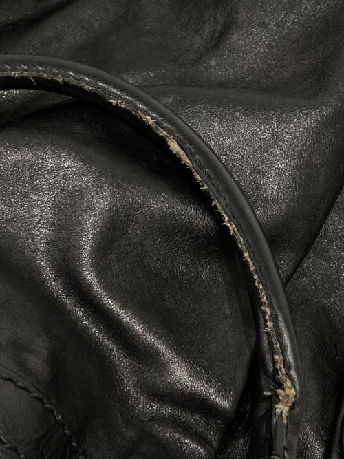 GUCCI（グッチ）GUCCI (グッチ) レザースキーハンドバッグ ブラックの古着・服飾アイテム