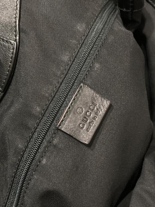 GUCCI（グッチ）GUCCI (グッチ) レザースキーハンドバッグ ブラックの古着・服飾アイテム