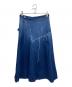Y's（ワイズ）の古着「SPOTTED DENIM FLARE SKIRT WITH GUSSET」｜インディゴ