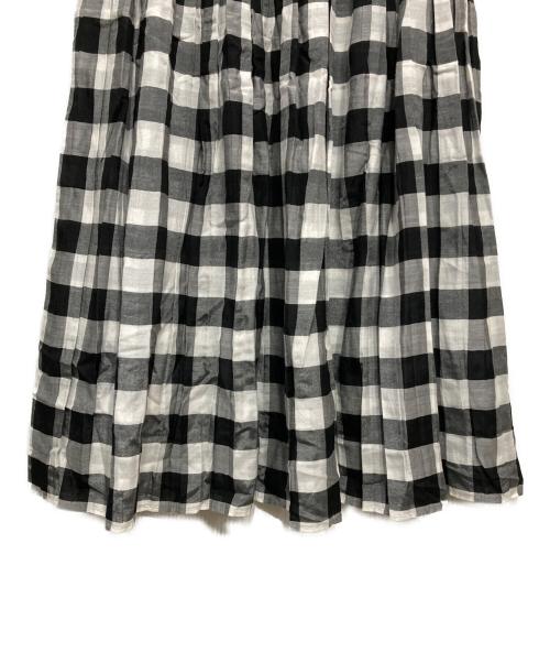 HaaT（ハート）Haat (ハート) リバーシブルチェックイージースカート ブラック×ホワイト サイズ:2の古着・服飾アイテム