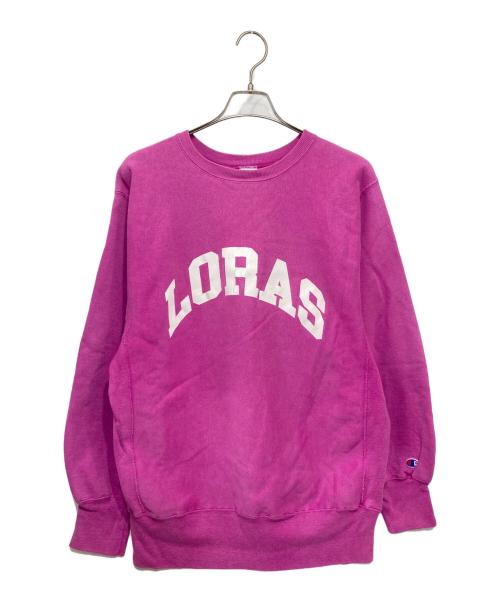 Champion REVERSE WEAVE（チャンピオン リバース ウィーブ）Champion REVERSE WEAVE (チャンピオン リバース ウィーブ) 90’sロゴスウェット ピンク サイズ:X-LARGEの古着・服飾アイテム