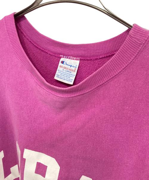 Champion REVERSE WEAVE（チャンピオン リバース ウィーブ）Champion REVERSE WEAVE (チャンピオン リバース ウィーブ) 90’sロゴスウェット ピンク サイズ:X-LARGEの古着・服飾アイテム
