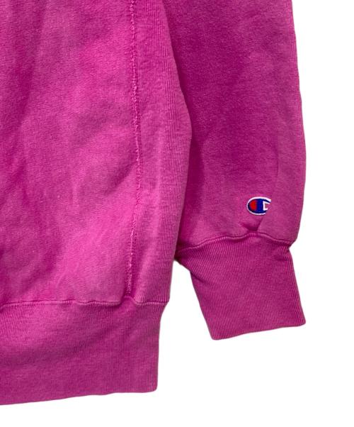 Champion REVERSE WEAVE（チャンピオン リバース ウィーブ）Champion REVERSE WEAVE (チャンピオン リバース ウィーブ) 90’sロゴスウェット ピンク サイズ:X-LARGEの古着・服飾アイテム