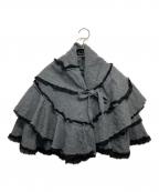 tricot COMME des GARCONSトリココムデギャルソン）の古着「Frill Layered Wool Bolero Cardigan/フリルレイヤードウールボレロカーディガン」｜グレー