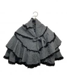 tricot COMME des GARCONS（トリココムデギャルソン）の古着「Frill Layered Wool Bolero Cardigan/フリルレイヤードウールボレロカーディガン」｜グレー