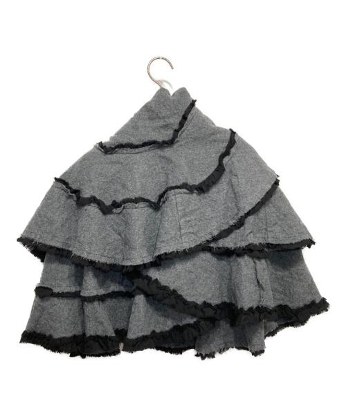 tricot COMME des GARCONS（トリココムデギャルソン）tricot COMME des GARCONS (トリココムデギャルソン) Frill Layered Wool Bolero Cardigan/フリルレイヤードウールボレロカーディガン グレー サイズ:Sの古着・服飾アイテム